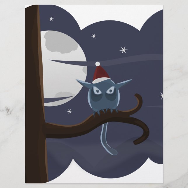 coruja de natal assustadora (Frente)