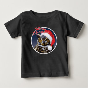 Coruja de Natal - Camiseta Baby Fine Jersey
