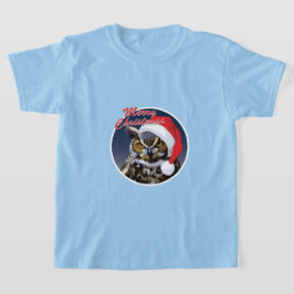 Coruja de Natal - Camiseta Básica para Crianças