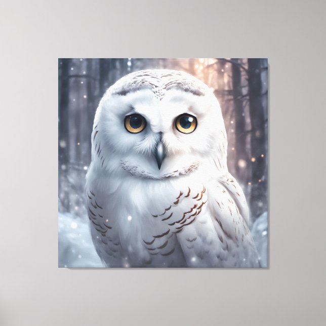 Coruja de Neve - Canvas Premium (Gloss) (Frente)