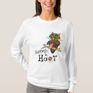 Coruja de tricô de camiseta