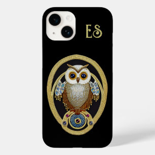 Coruja em Miçangas e efeito Dourado - personalizaç