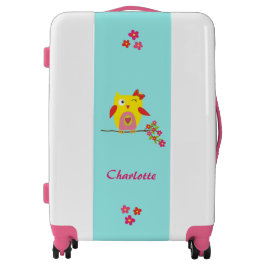 Coruja Engraçada Personalizada Amarelo-Rosa