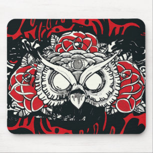 Coruja escura Mousepad