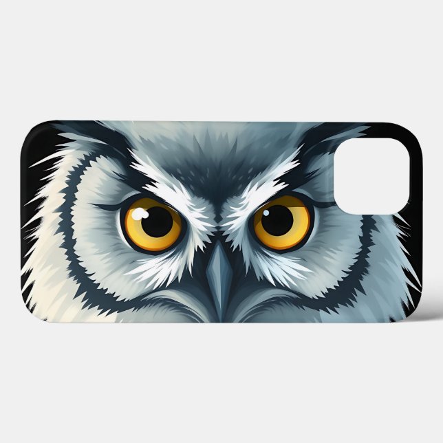 Coruja Fluffy com Olhos Expressivos (Verso (horizontal))