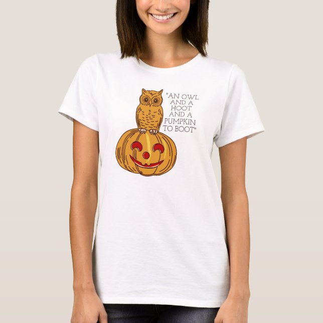 Coruja na Camiseta Pumpkin (Frente)