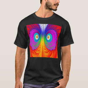 Coruja psicadélico - t-shirt preto