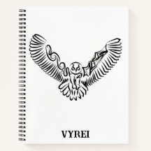 Coruja voadora branca e negra