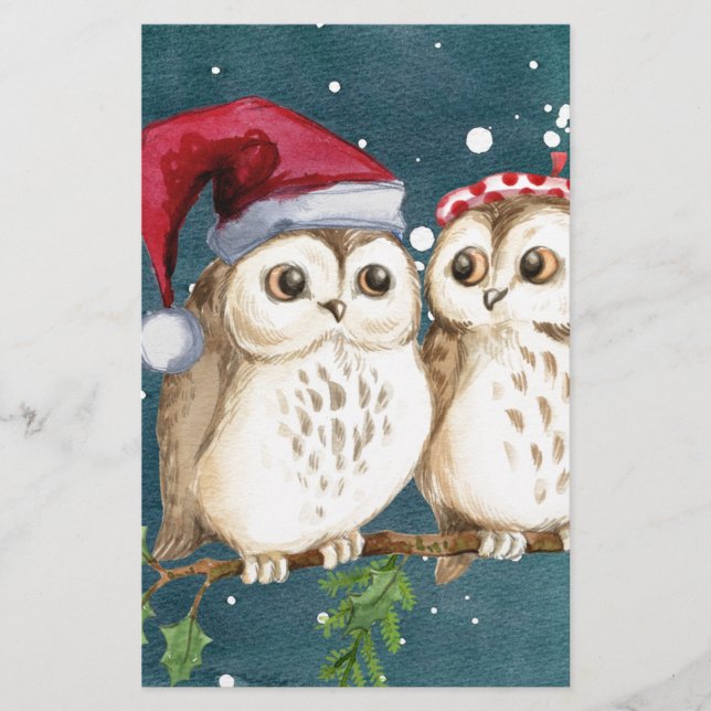 Corujas de feliz-natal (Frente)