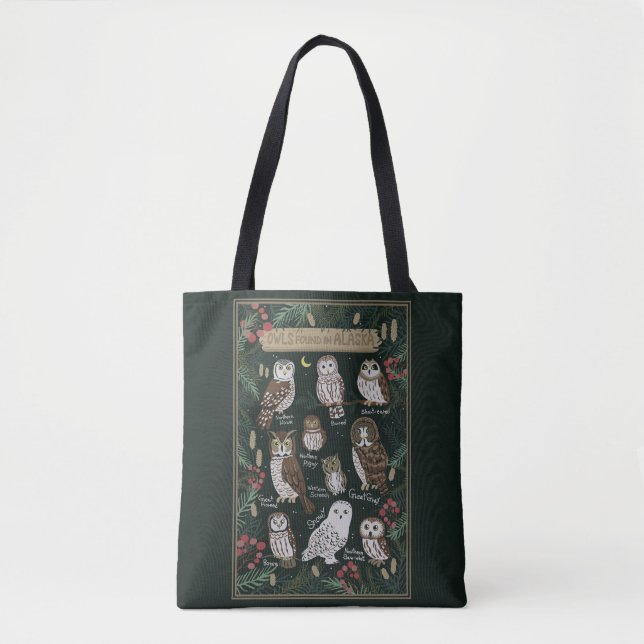 Corujas encontradas no Alaska Tote Bag (Frente)
