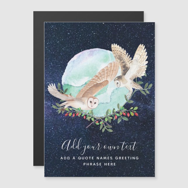 Corujas Personalizadas (Frente/Verso)