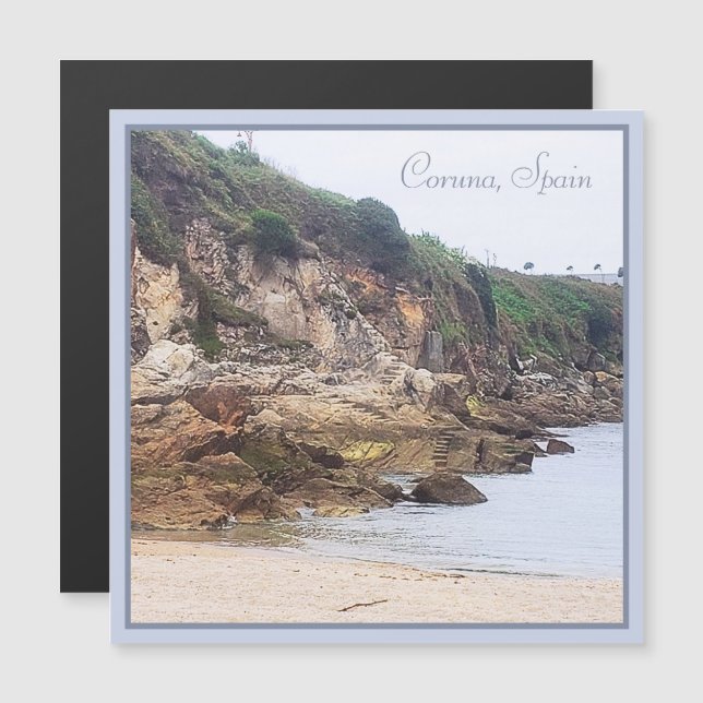 Coruna, Espanha | Placa Magnet de Entrada do Ocean (Frente/Verso)