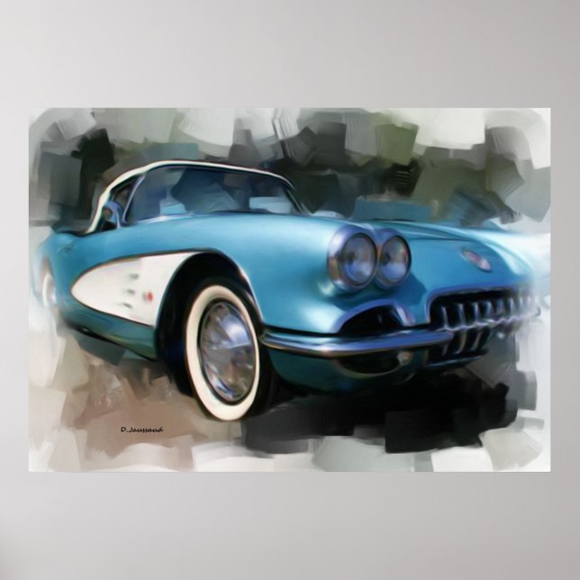 Corvette Art Impressão (Frente)
