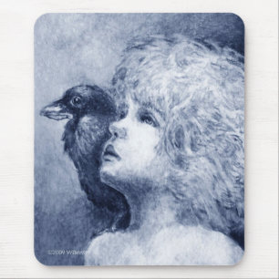 Corvo em meu ombro II Mousepad