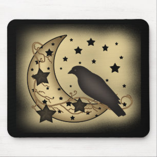 Corvo primitivo Mousepad da luz das estrelas