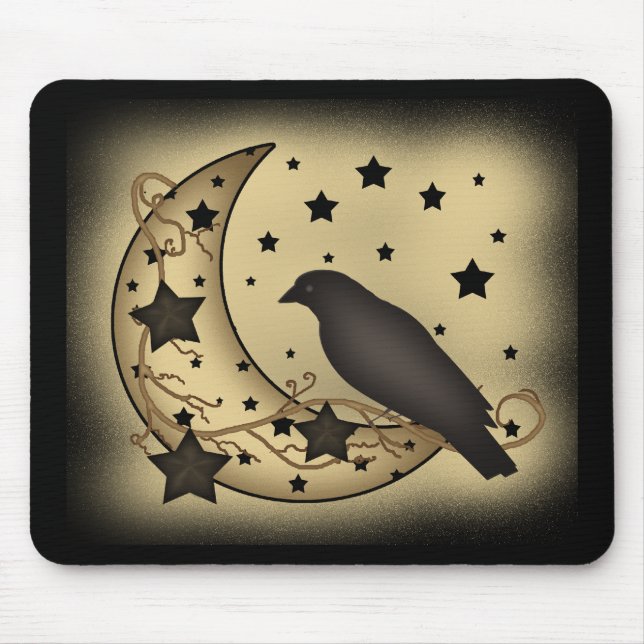 Corvo primitivo Mousepad da luz das estrelas (Frente)