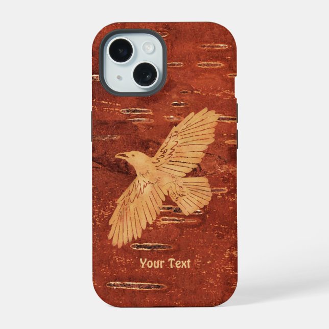 Corvo Rústico Em Casca Interna de Bétula OtterBox  (Verso)