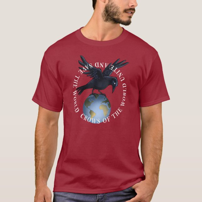 Corvo sobre o mundo - t-shirt (Frente)