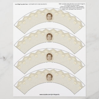 Cosie do Cupcake de borda de rendas - bege - Perso