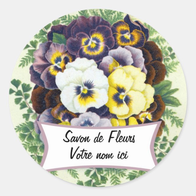 Cosméticos de sabão floral adesivo de perfume com  (Frente)