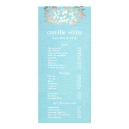 Cosmetology Silver Deixa Salão Menu de Lista de Pr