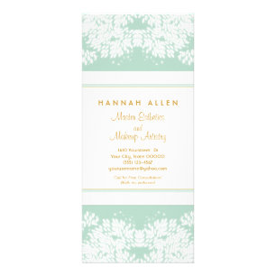 Cosmetology Spa and Salon White Leaves Menu Mint