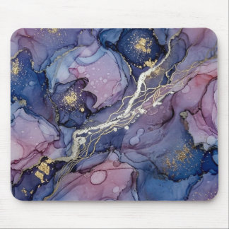 Cosmic Blue & Purple Ink Mousepad