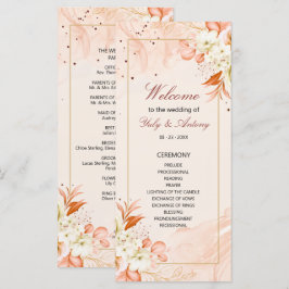 Cosmic Peach Outono Estrela Floral Casamento