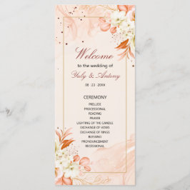 Cosmic Peach Outono Estrela Floral Casamento
