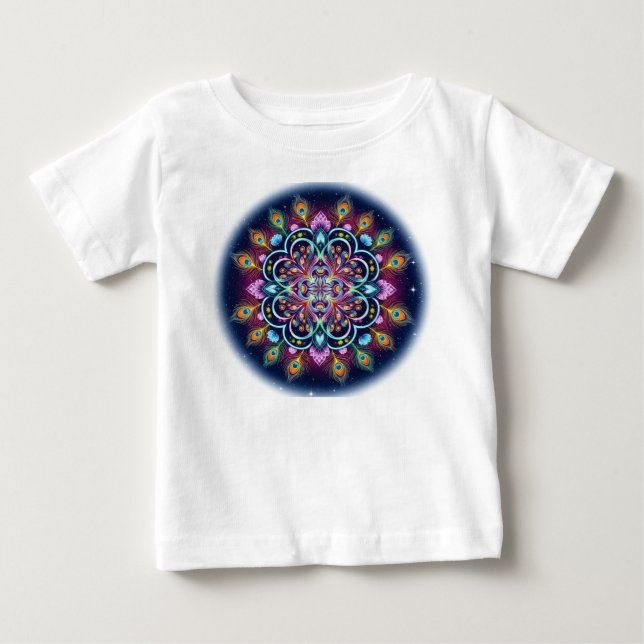 Cósmico Mandala Baby T-Shirt (Frente)