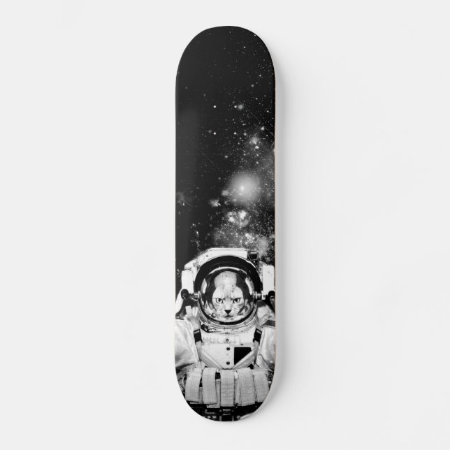 Cosmonaut Cat Skateboard Deck (Frente)
