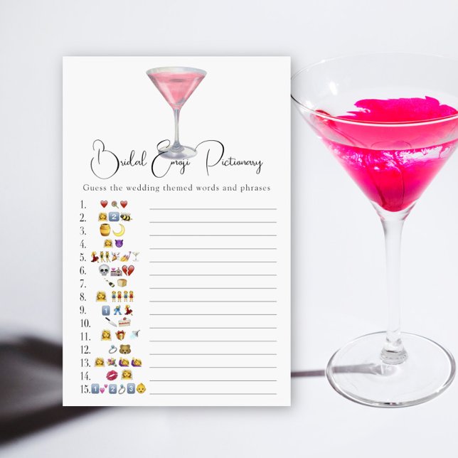 Cosmopolitan Bridal shower emoji pictionary (Criador carregado)