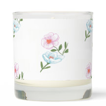 Cosmos desenhados à mão, azuis e cor-de-rosa