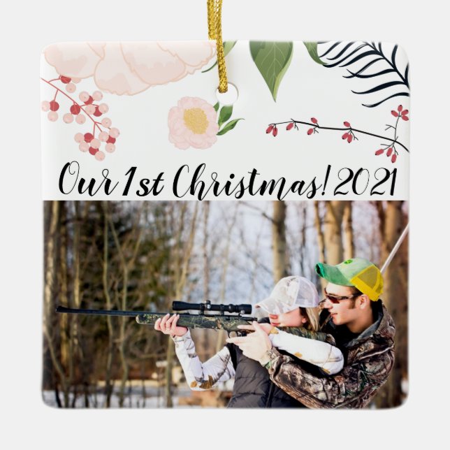 Cosmos Rosa Bebê do Ornamento XMAS Personalizado e (Frente)