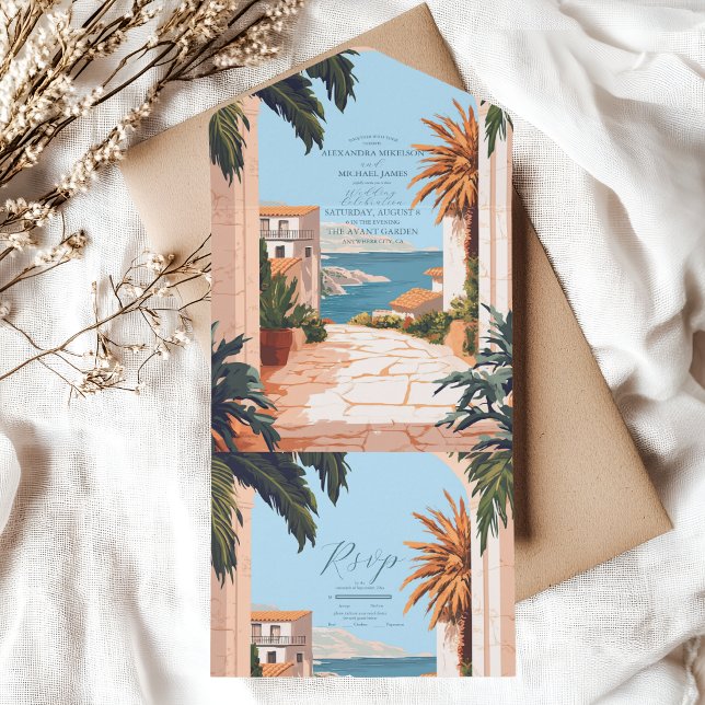 Costa Amalfi | Casamento de Azulejos mediterrânico (Criador carregado)