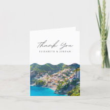 Costa Amalfitana Itália Cartão de Agradecimento em