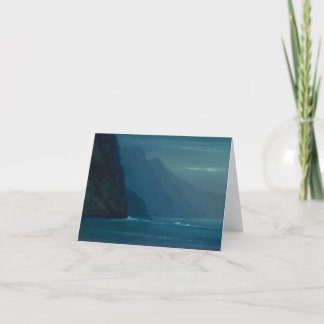 Costa calma de Na'Pali - cartão de nota