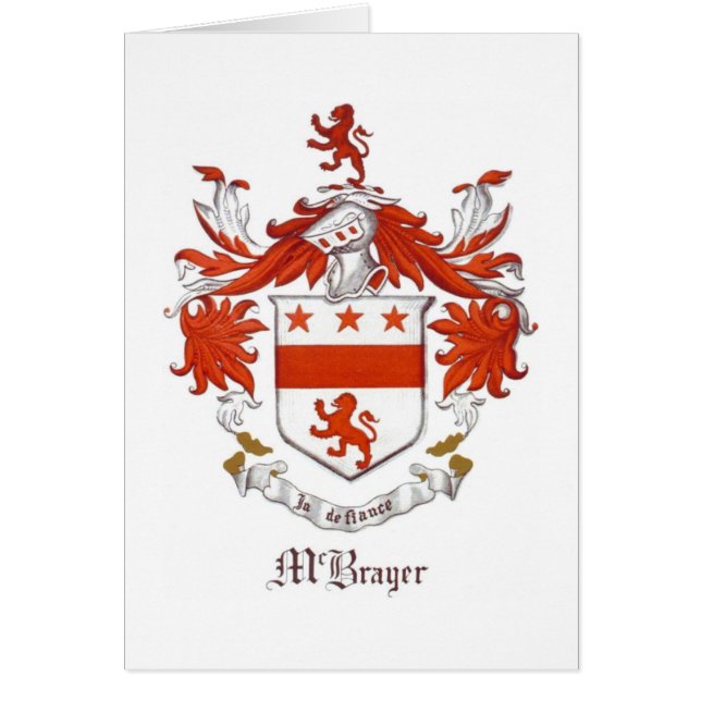 Costa de McBrayer do cartão dos braços (Frente)