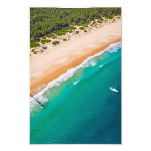 Costa de Portugal Foto Aérea de Praia para Impress