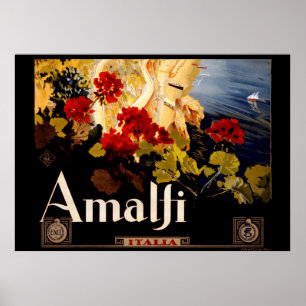 Costa do Amalfi - Itália Poster de viagens Art Gr
