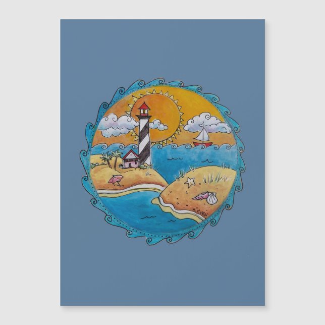 Costa do mar, zona ensolarada, diversão de praia (Frente)