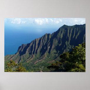 Costa do Na Pali no poster de Kauai