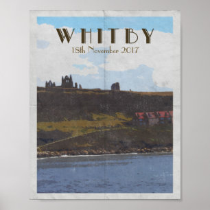 costa leste yorkshire whitby do poster de viagens