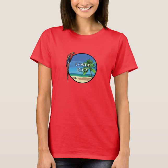 Costa Rica - Camiseta Básica Feminina (Frente)