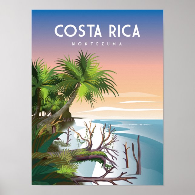 Costa Rica | POSTER DE VIAGENS | tropical de praia (Frente)