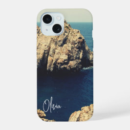 costa rochosa personalizada à beira da praia - err