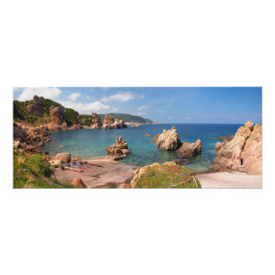 Costa rochosa vermelha do impressão da foto de