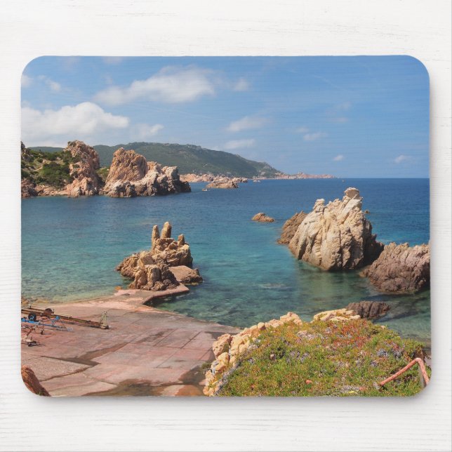 Costa rochosa vermelha do mousepad de Sardinia (Frente)