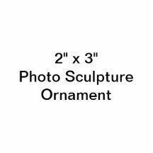 Costume 2" x 3" ornamento da escultura da foto