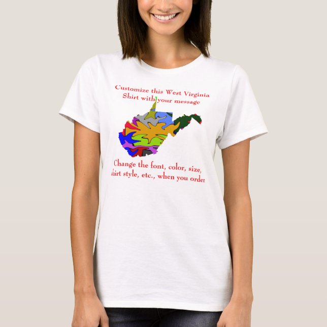 Costume da camisa de West Virginia com eleição ou (Frente)